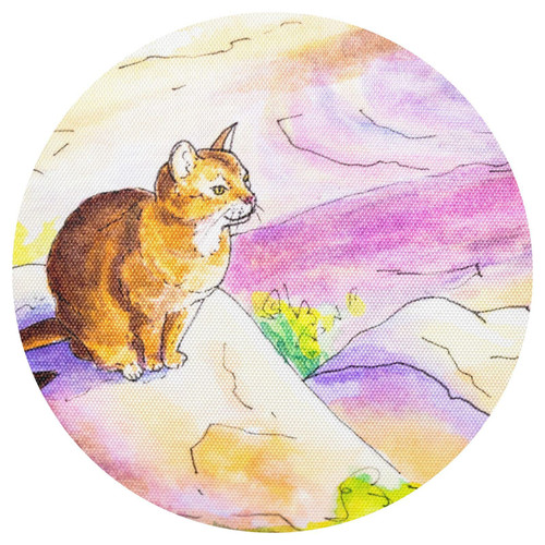 Watercolor Cat Placemats Washable Round Placemats for Dining Table Place Mats Table Mats for Kitchen Heat Resistant Placemats for Kitchen Indoor Outdoor Dining Room Home Decor Placemats Mat