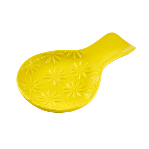 Cooking Spoon Rests for Stove Top, Ceramic Spoon Rest for Kitchen Counter, Ceramic Spatula Rest, and Tableware Rest, Utensil Rest for Stove Top?Large Coffee Tea Spoon Rests?Kitchen Accessories,Yellow