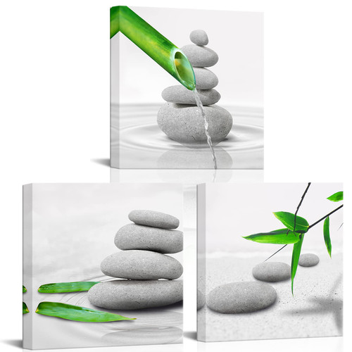 Biuteawal 3 Piece Zen Decor Bathroom Wall Art Spa Still Life With Green Bamboo Pictures Grey Stone Painting Prints Modern Canvas Artwork Spa Meditation Yoga Room Home Bedroom Decoration Biuteawal 3 Piece Zen Decor Bathroom Wall Art Spa Still Life With Green Bamboo Pictures Grey Stone Painting Prints Modern Canvas Artwork Spa Meditation Yoga Room Home Bedroom Decoration