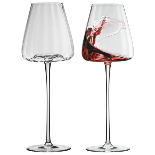 PTSTING Wine Glasses 20oz Red Wine Glasse Art Retro Wine Glasses Set with Long Stem Set of 2 for Wine Tasting,Wedding,Anniversary,Christmas,Birthday