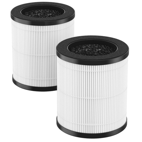 B-d02l Filter Replacement for MOOKA and KOIOS B-D02L Air Puri Fier, 3-in-1 H13 True HEPA Replacement Filter, 2-Pack