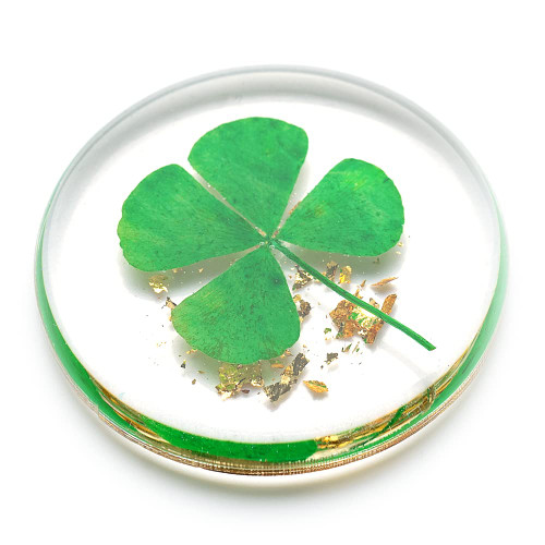 ANH3KT - 2 Pack Real Four Leaf Clover Good Luck Charm - Clover Pocket Token, Preserved, 1.25'', Lucky Charm Clover For Family (Including Gold Leaf) ANH3KT - 2 Pack Real Four Leaf Clover Good Luck Charm - Clover Pocket Token, Preserved, 1.25'', Lucky Charm Clover For Family (Including Gold Leaf)