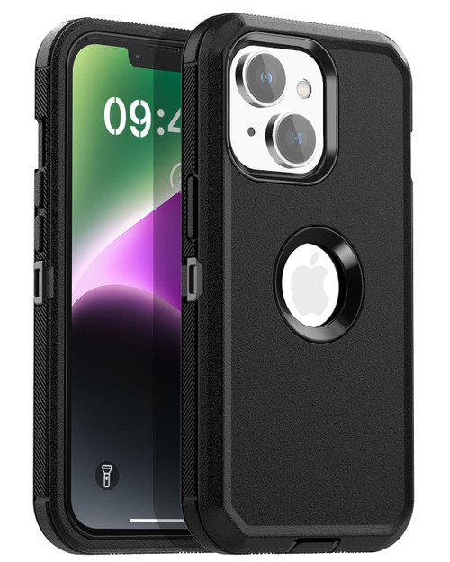 AICase for iPhone 14 Case/iPhone 13 Case,Heavy Duty Drop Protection Full Body Rugged Shockproof Military Protective Tough Durable Cover for iPhone 14/iPhone 13 6.1"_7 Black