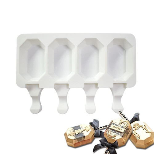 Popsicle Silicone Mold Ice Cream Silicone Mold Soft and Smooth Mould for DIY Homemade Ice-Lolly Ice Cream Ice Candy Cake Pop Maker Mold Non-Stick & Easy Release, Type 5