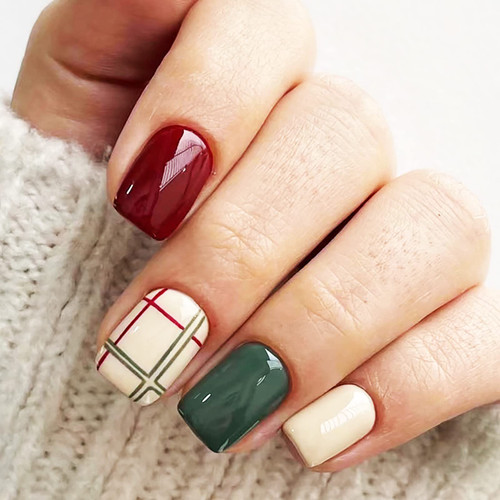 Purple French Tip Press on Nails Square Fake Nails Short False Nails with White Flower Design Full Cover Acrylic Nails Summer Cute Press on Nails Glossy Artificial Nails Stick on Nails for Women 24Pcs