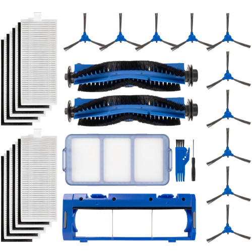 BlueStars Accessories Kit for Eufy RoboVac 11S, RoboVac 30, RoboVac 30C, RoboVac 15C, RoboVac 12, RoboVac 35C - 2 Main Brushes + 10 Side Brushes + Filters + Brush Guard + 1 Sweeping Brush