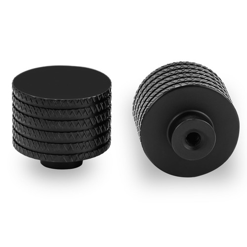 POVEFONK 10 Pack Matte Black Kitchen Cabinet Knobs Knurled Cabinet Knobs Black Drawer Knobs Kitchen Cabinet Hardware Kitchen Handles Drawer Knobs Dresser Handles