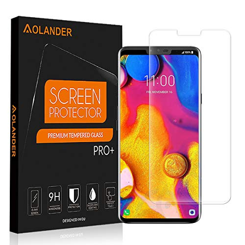 Aolander LG V40 ThinQ Screen Protector, 3D Coverage HD Clear Anti-Scratch Anti-Fingerprint, Ultra-Clear Screen Protector for LG V40 ThinQ (Transparent)