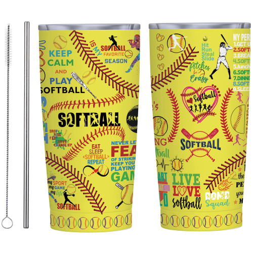 JDEIFKF Softball Tumbler Cup Softball Mug With Lid,Softball Lover Birthday Gifts Stainless Steel Vacuum Coffee Mug Cup Softball Gifts For Women Men 20 Oz JDEIFKF Softball Tumbler Cup Softball Mug With Lid,Softball Lover Birthday Gifts Stainless Steel Vacuum Coffee Mug Cup Softball Gifts For Women Men 20 Oz