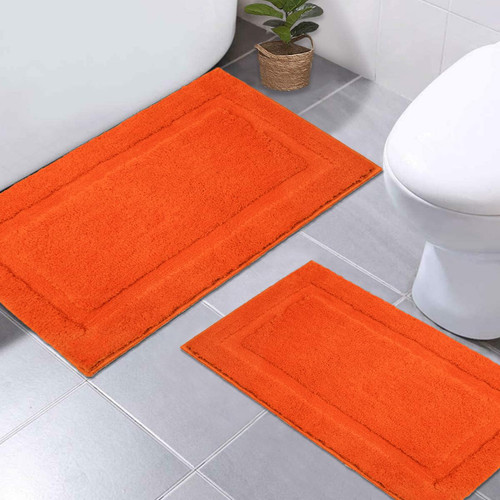SHACOS Super Soft Bathroom Rugs Set of 2 Pieces 20x32 + 16x24 inch Non Slip Bath Rugs Microfiber Washable Absorbent Bath Mats Plush Bathroom Carpet, White