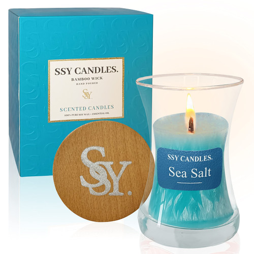 Scented Candles for Home, Sea Salt Scented Candle?Large Jar Candle 100% Natural Soy Wax Candles Relaxing Aromatherapy Candle Housewarming Gift Scented Candles for Home, Sea Salt Scented Candle?Large Jar Candle 100% Natural Soy Wax Candles Relaxing Aromatherapy Candle Housewarming Gift