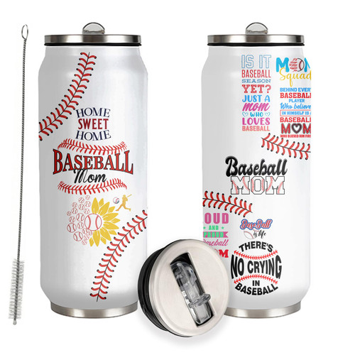 JDEIFKF Baseball Mom Tumbler Cup Baseball Mom Cup With Lid,Baseball Mom Gifts Ideas For Mothers Day Baseball Stainless Steel Vacuum Coffee Mug Cup Baseball Gifts For Women 17 Oz