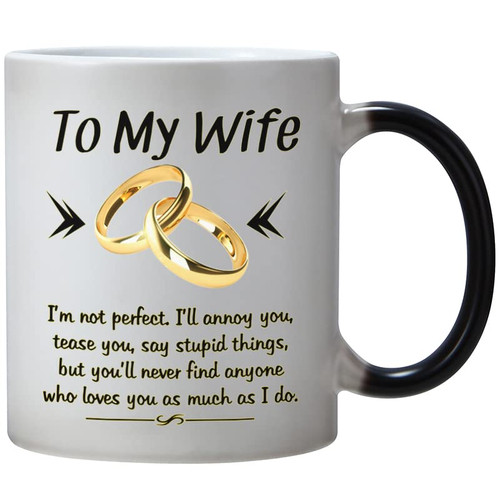Wife Gifts from Husband,Funny Color Changing Wife Coffee Mug 11-OZ Ceramic Cup-Wife Birthday Gifts Ideas,Romantice Wedding Anniversay Christmas Valentines Day Gifts for Wife for Her Wife Gifts from Husband,Funny Color Changing Wife Coffee Mug 11-OZ Ceramic Cup-Wife Birthday Gifts Ideas,Romantice Wedding Anniversay Christmas Valentines Day Gifts for Wife for Her