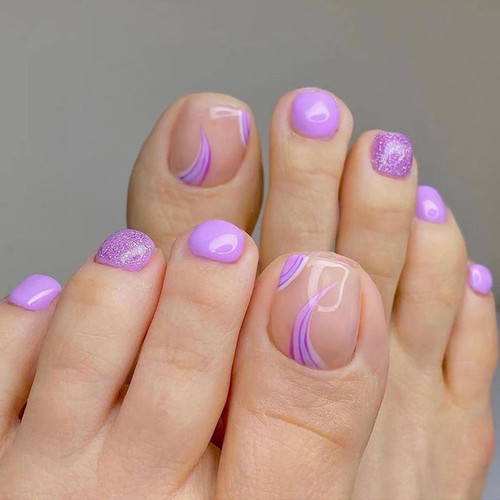Short Press on Toes Nails Purple Glossy Fake Toenail JaoZuyard Line False Toenails with Designs Square Acrylic Stick on Toe Nails Decorations Glue on Toenails for Women Nail Art Artificial Toenails Short Press on Toes Nails Purple Glossy Fake Toenail JaoZuyard Line False Toenails with Designs Square Acrylic Stick on Toe Nails Decorations Glue on Toenails for Women Nail Art Artificial Toenails