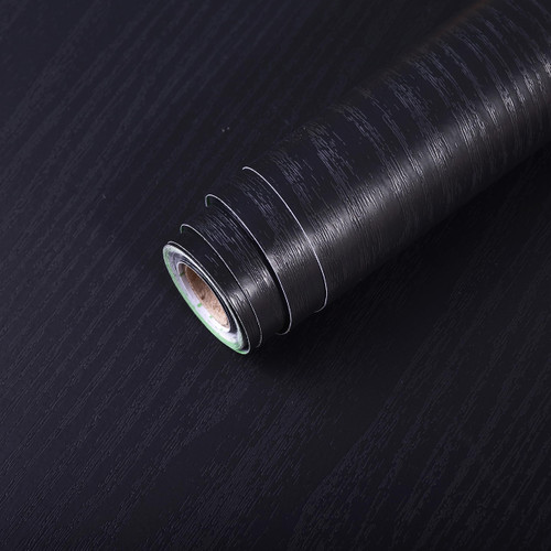 Dzhuywer Wood Wallpaper Black Contact Paper Peel and Stick Wallpaper Self Adhesive Removable Wallpaper, Black Wood Grain Wall Paper for Cabinet Countertop Furniture Kitchen Bathroom 15.7" x 394" Vinyl Dzhuywer Wood Wallpaper Black Contact Paper Peel and Stick Wallpaper Self Adhesive Removable Wallpaper, Black Wood Grain Wall Paper for Cabinet Countertop Furniture Kitchen Bathroom 15.7" x 394" Vinyl