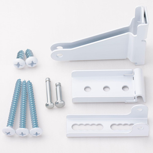 Enhon Storm Door Closer Kit, Screen Door Closer Bracket Compatible with Andersen Storm Door, Screen Door Closer Replacement Parts with Screws and Pins (White)