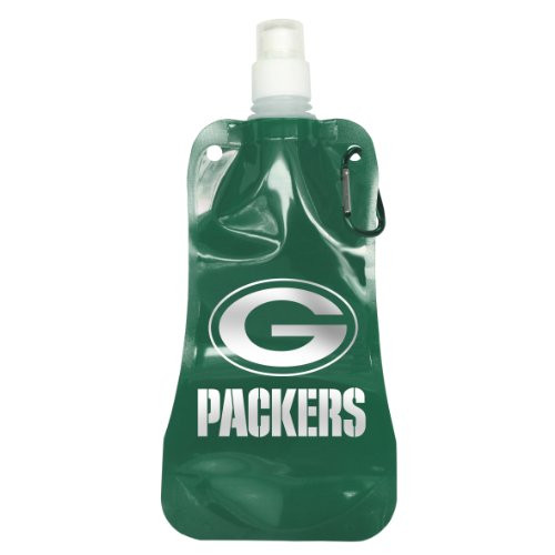 NFL Green Bay Packers Foldable Water Bottle, 16-ounce, 2-Pack