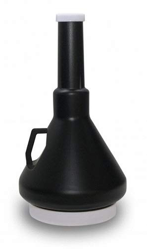 Funnel King 32125-7 1 1/3-Qt Double Capped Funnel - Black (11" Length)-Bulk