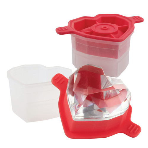 Tovolo Faceted Heart Ice Molds (Set of 2) - Slow-Melting, Leak-Free, BPA-Free/Great for Whiskey, Cocktails, Fun Drinks, and Gifts