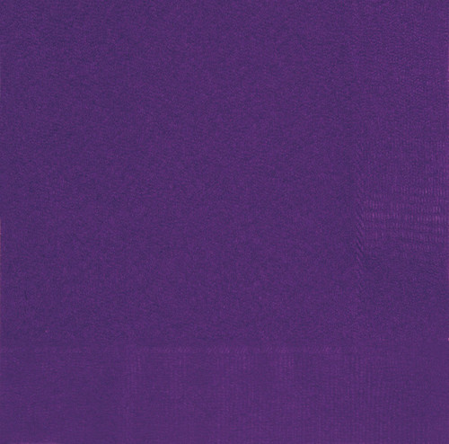 Unique Industries Plain Beverage Paper Napkins, 20ct, Dark Purple