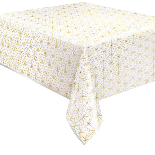 Unique Modern Gold & Purple Rectangular Foil Table Cover - 54' x 84' I Pack of 1