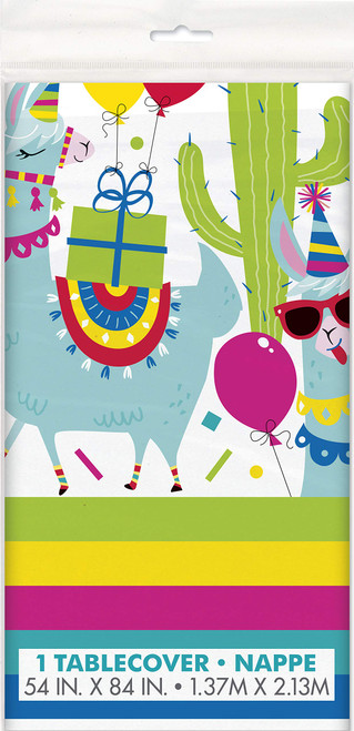 Unique Llama Party Rectangular Plastic Table Cover | 54" x 84" | 1 Pc Unique Llama Party Rectangular Plastic Table Cover | 54" x 84" | 1 Pc