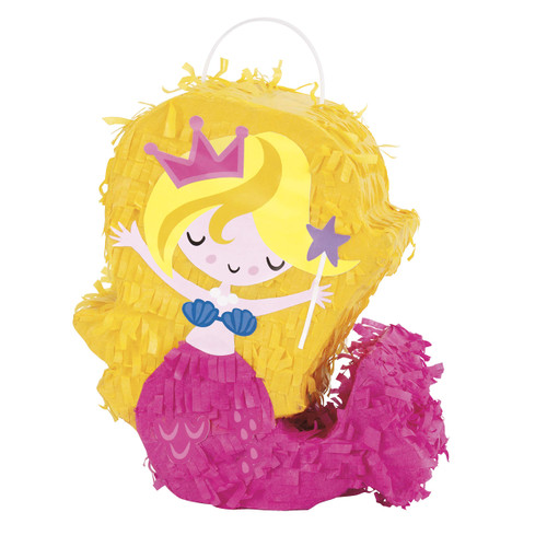 Mini Mermaid 3D Pinata Decoration | 7.75" x 6.5" | 1 Pc