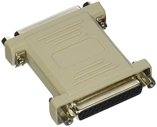 C2G 02468 DB25 F/F Serial RS232 Null Modem Adapter, Gray