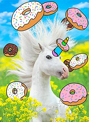 Unicorn and Doughnuts - Avanti Lenticular Motion 3D Funny/Humorous Birthday Card