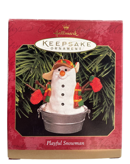Hallmark Keepsake Ornament Playful Snowman 1999 Hallmark Keepsake Ornament Playful Snowman 1999