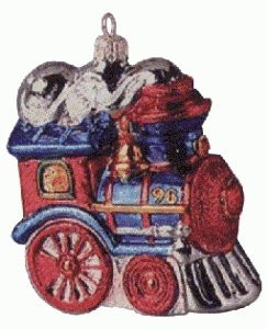 Hallmark Keepsake Ornament Glass Festive Locomotive 1998