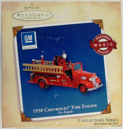 2005 Hallmark Keepsake Ornament 1938 Chevrolet Fire Engine Fire Brigade