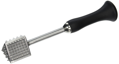 Amco 4-In-1 Stainless Steel Meat Tenderizer, Black
