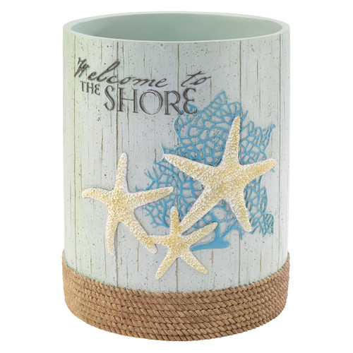 Avanti Linens - Waste Basket, Decorative Trash Can, Coastal Inspired Bathrom Decor (Beachcomber Collection) Avanti Linens - Waste Basket, Decorative Trash Can, Coastal Inspired Bathrom Decor (Beachcomber Collection)