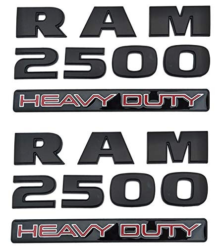 Yuauto Dodge Ram 2500 Emblems,3D Badge Decals Nameplates Letter Automotive Emblem Replacement for Dodge
