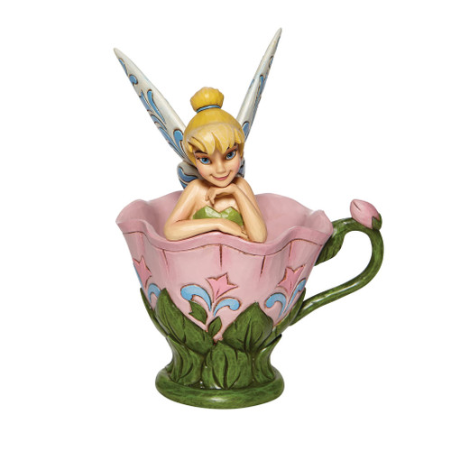 Enesco Disney Traditions by Jim Shore Tinker Bell Sitting in Flower Figurine, 6.25 Inch, Multicolor