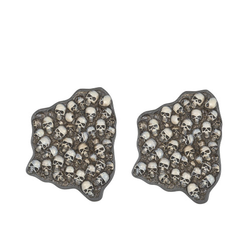 Department 56 Village Halloween Accessories Road Kill Skulls Curved Landscape Figurine Set, 3.75 Inch, Multicolor