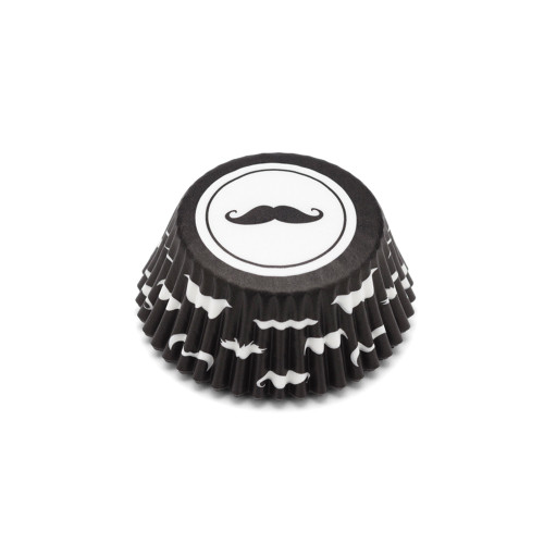 Fox Run Mustache Bake Cup Set, 3 x 3 x 1.25 inches, Black Fox Run Mustache Bake Cup Set, 3 x 3 x 1.25 inches, Black