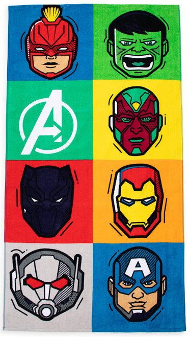 Jay Franco Marvel Avengers Pop Kids Large Bath/Pool/Beach Towel - Super Soft & Absorbent Fade Resistant Cotton Towel, Measures 34 x 64 inches (Official Marvel Product) Jay Franco Marvel Avengers Pop Kids Large Bath/Pool/Beach Towel - Super Soft & Absorbent Fade Resistant Cotton Towel, Measures 34 x 64 inches (Official Marvel Product)
