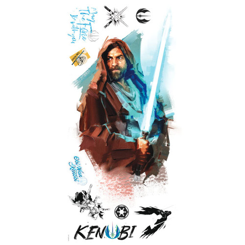 RoomMates RMK5190GM Obi Wan Kenobi Painted Peel and Stick Giant Wall Decals