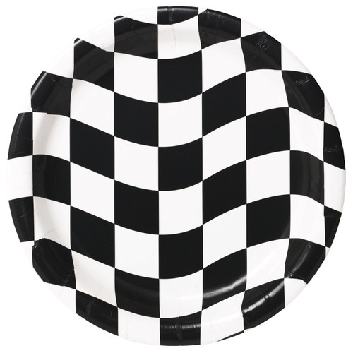 Creative Converting Black and White Check Dessert Plates, 24 ct