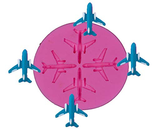 Mini Airplane Silicone Mold for Sugarcraft Cake Decorating, Cupcake Topper, Jewelry Making,Epoxy Resin, Polymer Clay ,Fondant,Gum Paste