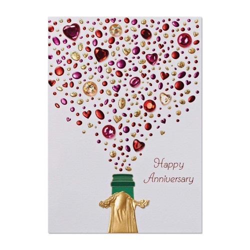 Papyrus Greeting, 1 EA, Champagne And Gems Card