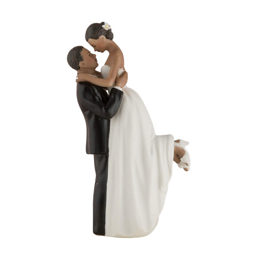 WEDDINGSTAR True Romance Dark Skin Tone Porcelain Figurine Wedding Cake Topper
