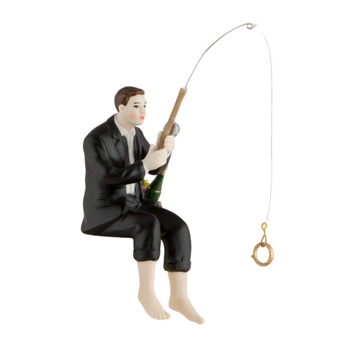 Weddingstar Hooked on Love Groom Porcelain Figurine Cake Topper