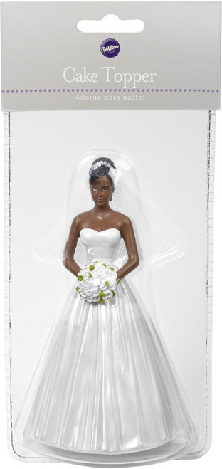 Wilton Industries Bride with Tiara Cake Topper, Assorted