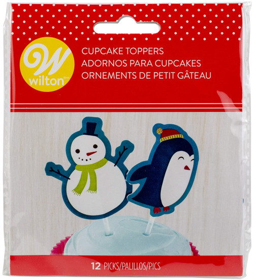 Wilton Fun Pix 12/Pkg, Snowman & Friends