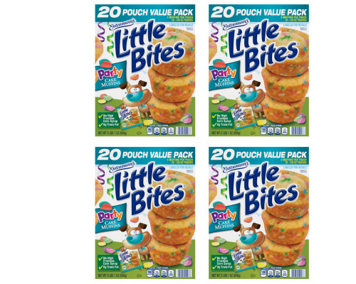 Entenmann's Little Bites Party Cake Mini Muffins 4 pack (80 pouches total)