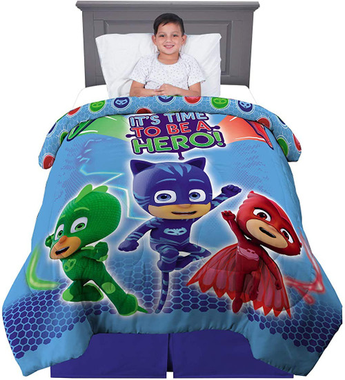 Franco Kids Bedding Super Soft Microfiber Reversible Comforter, Twin/Full, PJ Masks