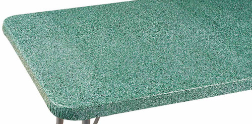 Miles Kimball Granite Vinyl Elasticized Banquet Table Cover, Green Miles Kimball Granite Vinyl Elasticized Banquet Table Cover, Green